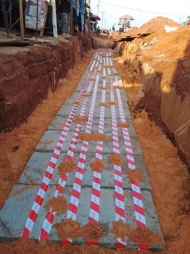 Laying of slab
